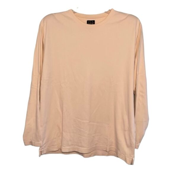 Jos A Bank Classic Collection Long Sleeve Tee Cream Cotton Knit XL - Picture 1 of 4